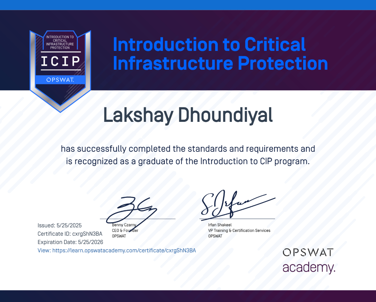 Critical Infrastructure Protection